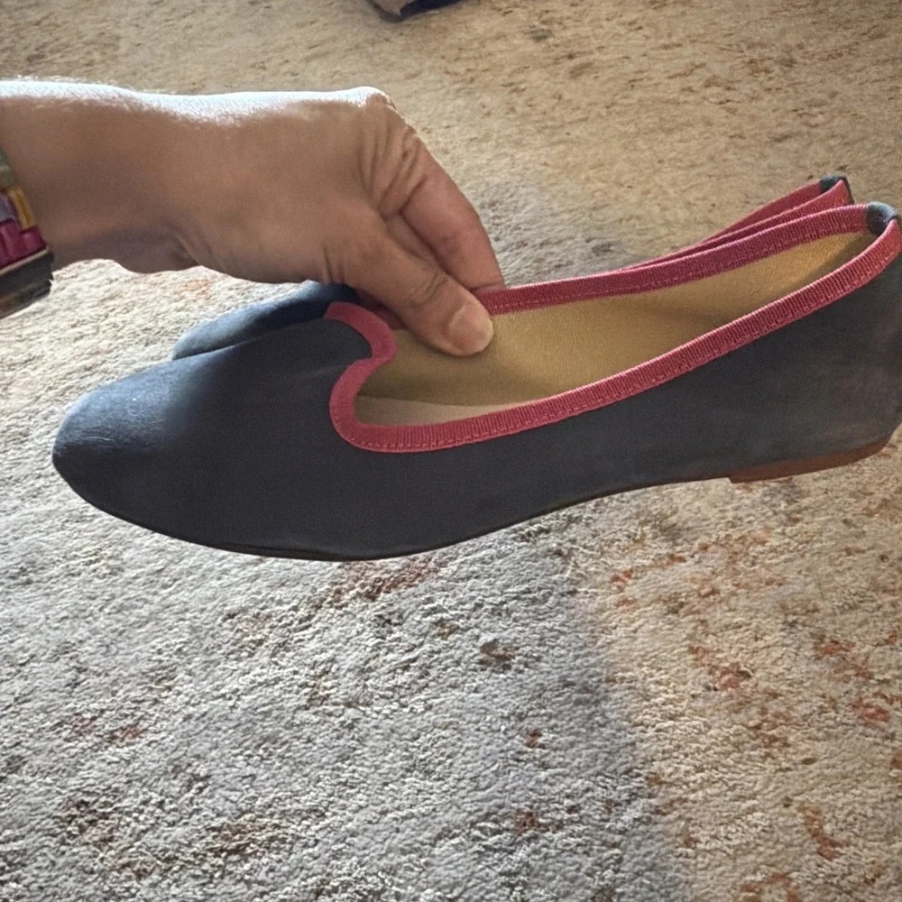 Ballerette Saba Suede Ballet Flats In Plum - Women's Size IT 41 (035-003-280)